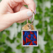 Zeer kleurrijke Abstracte vormen Sleutelhanger (Hand)