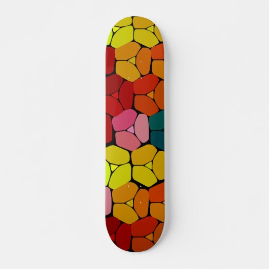 Zeer kleurrijke Abstracte vormen van skateboard (Voorkant)