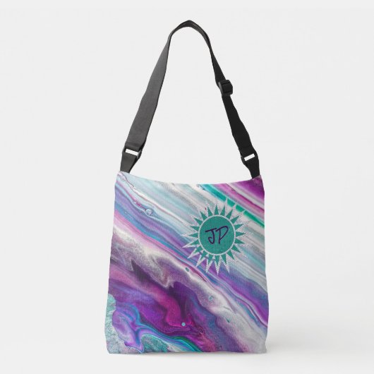 Zeer kleurrijke Canvas tas van het kruisje met uw  (Voorkant)