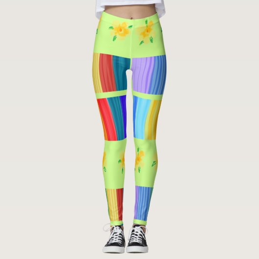 Zeer kleurrijke dames Leggings (Voorkant)