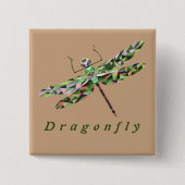 Zeer kleurrijke Dragonfly Pin Button (Voorkant)