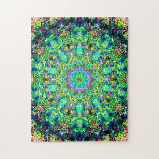 Zeer kleurrijke Psychedelic Mandala Legpuzzel (Verticaal)
