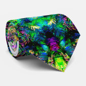 Zeer kleurrijke Psychedelic Mandala Stropdas (Opgerold)