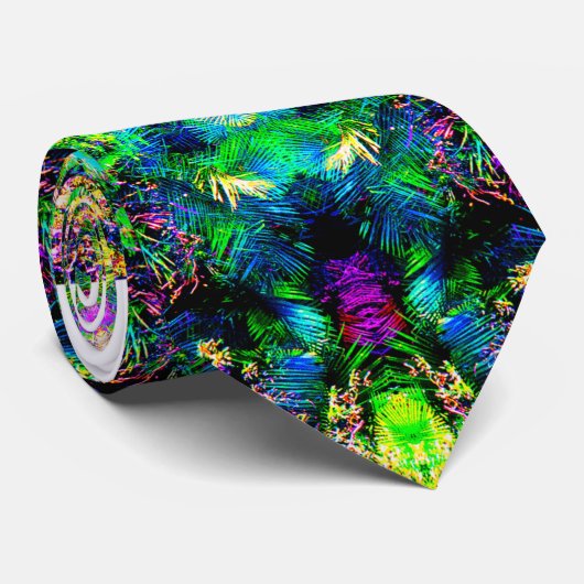 Zeer kleurrijke Psychedelic Mandala Stropdas (Opgerold)