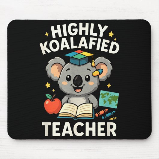 Zeer Koalafied Docent - Grappige Koala Beer  Muismat (Voorkant)