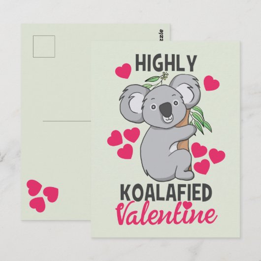Zeer Koalafied Valentijn Kaart (Voorkant / Achterkant)