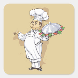 Zeer koele Cartoon Chef Sticker Set