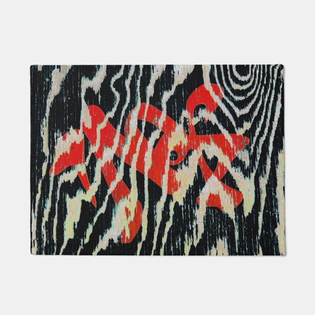 Zeer kool Aziatische kalligrafie Deurmat (Voorkant)