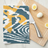 Zeer kool Aziatische kalligrafie Theedoek (Quarter Fold)