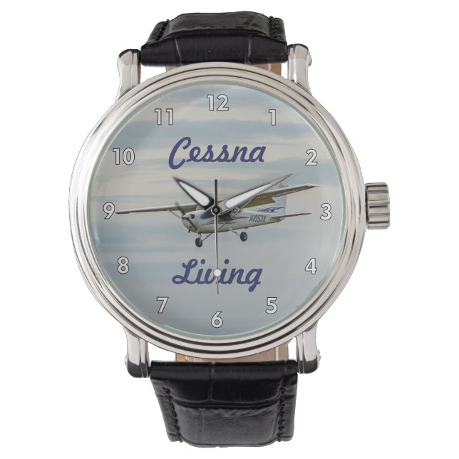 Zeer kool Cessna Living Airplane Wrist Watch Horloge (Voorkant)