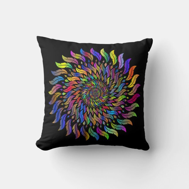 Zeer kool en kleurrijk Mandala Kussen (Voorkant)