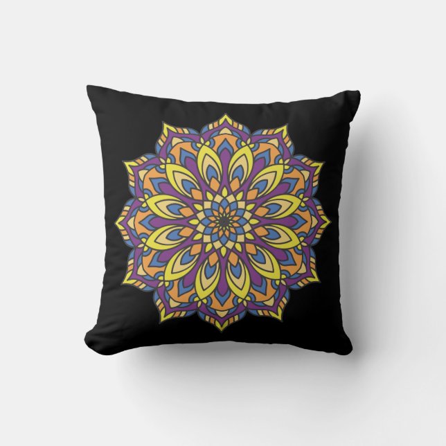Zeer kool en kleurrijk Mandala Pattern Kussen (Voorkant)