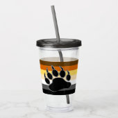 Zeer kool Gay Beer Pride Flag Beer Paw Acryl Drinkbeker (Links)