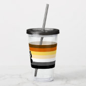 Zeer kool Gay Beer Pride Flag Beer Paw Acryl Drinkbeker (Achterkant)