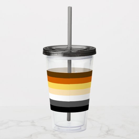 Zeer kool Gay Beer Pride Flag Beer Paw Acryl Drinkbeker (Rechts)