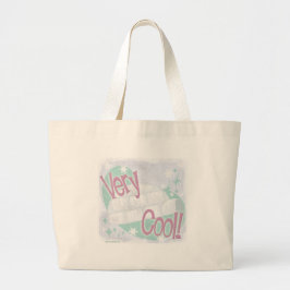 Zeer kool Igloo Cartoon Slogan illustratie Grote Tote Bag