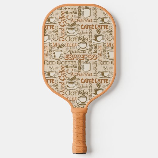 Zeer kool Java Coffee Espresso Caffe Latte Pickleball Paddle (Voorkant)