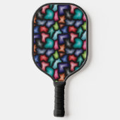 Zeer kool kleurrijk abstract ontwerp pickleball paddle (Achterkant)