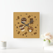 Zeer kool Koffie en Chocolade Wall Klok (Huis)