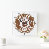 Zeer kool koffieluis wandklok (Huis)