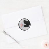 Zeer kool Man op de Stickers van de Moon Round (Envelop)