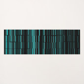 Zeer kool Matig Blauwgroen gestreept Yogamat (Achterkant (horizontaal))