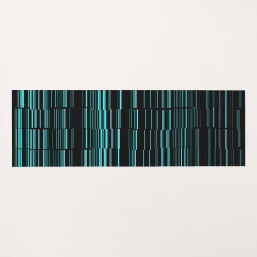 Zeer kool Matig Blauwgroen gestreept Yogamat (Achterkant (horizontaal))