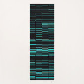 Zeer kool Matig Blauwgroen gestreept Yogamat (Voorkant)