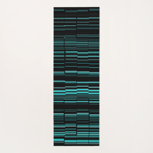 Zeer kool Matig Blauwgroen gestreept Yogamat (Achterkant)