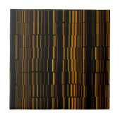 Zeer kool Matig Oranje gestreept Tegeltje (Voorkant)