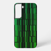 Zeer kool Modern Green Striped Samsung Galaxy Hoesje (Achterkant)