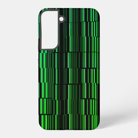 Zeer kool Modern Green Striped Samsung Galaxy Hoesje (Achterkant)