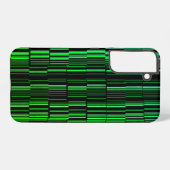 Zeer kool Modern Green Striped Samsung Galaxy Hoesje (Achterkant horizontaal)