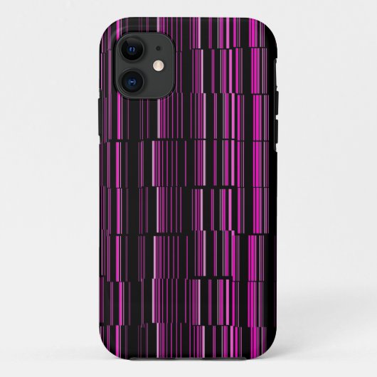 Zeer kool Modern Magenta Striped Case-Mate iPhone Case (Achterkant)