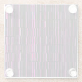 Zeer kool Modern Magenta Striped Glazen Onderzetter (Achterkant)