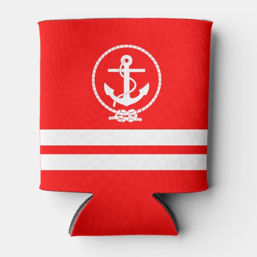 Zeer kool Nautical Anchor Patroon Blikjeskoeler (Voorkant)
