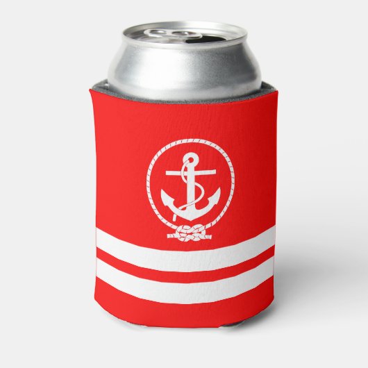 Zeer kool Nautical Anchor Patroon Blikjeskoeler (Blikje Achterkant)