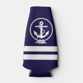 Zeer kool Nautical Anchor Patroon Flesjeskoeler (Voorkant)