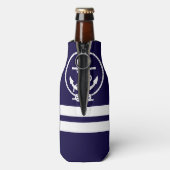 Zeer kool Nautical Anchor Patroon Flesjeskoeler (Fles Achterkant)