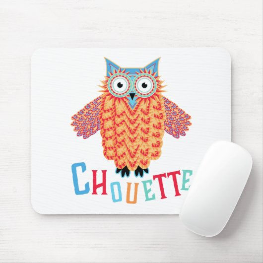 Zeer kool Owl French Pun Muismat (Met muis)