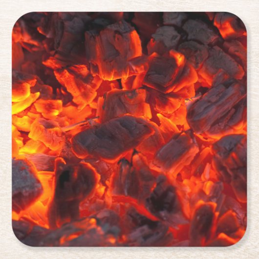 Zeer kool verbrand kolen kartonnen onderzetters (Voorkant)