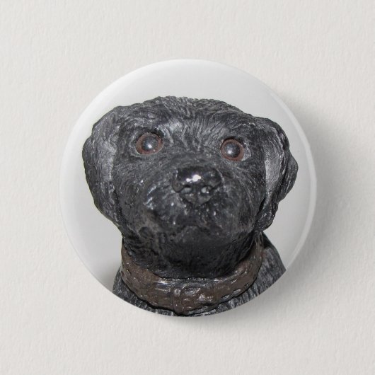 Zeer kool zwart Lab Ronde Button 5,7 Cm (Voorkant)