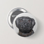 Zeer kool zwart Lab Ronde Button 5,7 Cm (Voorkant /achterkant)