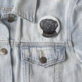 Zeer kool zwart Lab Ronde Button 5,7 Cm (In situ)