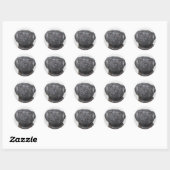 Zeer kool zwart Lab Ronde Sticker (Vel)
