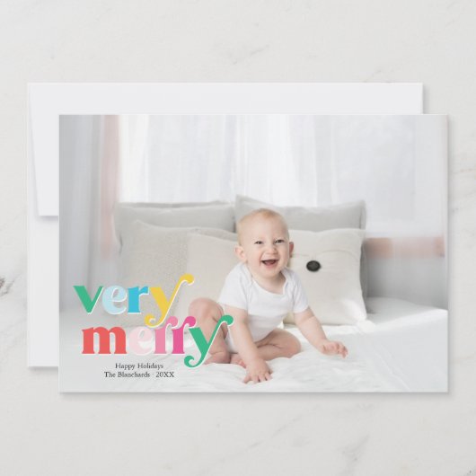 Zeer kort voor feestdag feestdagenkaart (Voorkant)