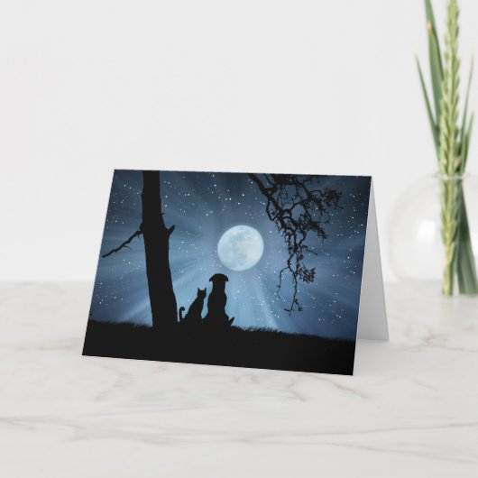 Zeer korte winters, solstice Dog en kat Kaart (Voorkant)