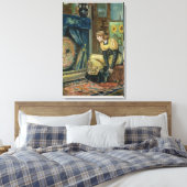 Zeer kostbare wensen voor u, Victoriaans kerst Canvas Afdruk (Insitu (Slaapkamer))