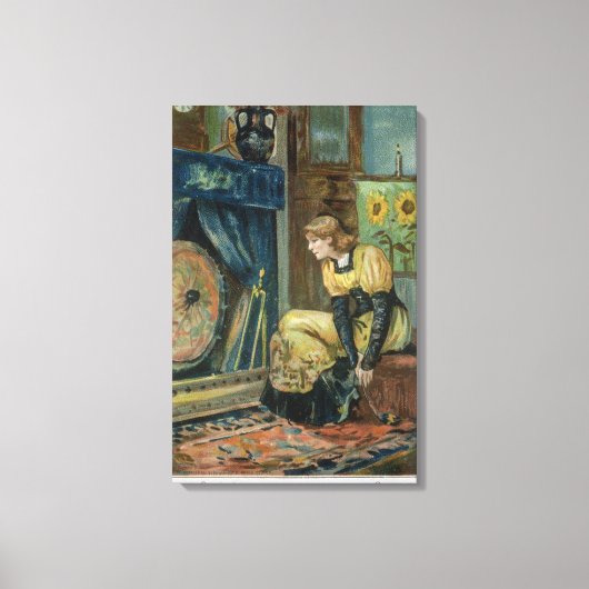 Zeer kostbare wensen voor u, Victoriaans kerst Canvas Afdruk (Voorkant)