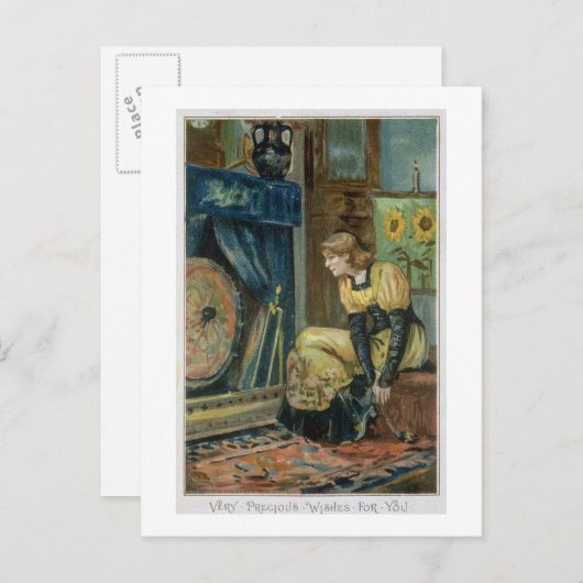 Zeer kostbare wensen voor u, Victoriaans kerst Feestdagenkaart (Voorkant / Achterkant)